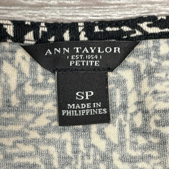 Ann Taylor Sleeveless Drape Neck Belted Knit Sheath Dress Graphic Print SP - Picture 7 of 16